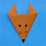 Оригами мордочка лисы