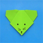 Оригами мордочка мыши