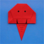 Оригами мордочка слона