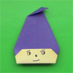 Оригами голова гнома
