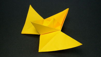 Оригами Кораблик с Крыльями