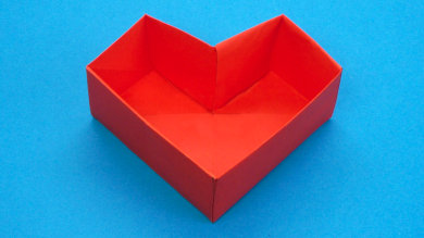 Оригами Коробочка Сердечко